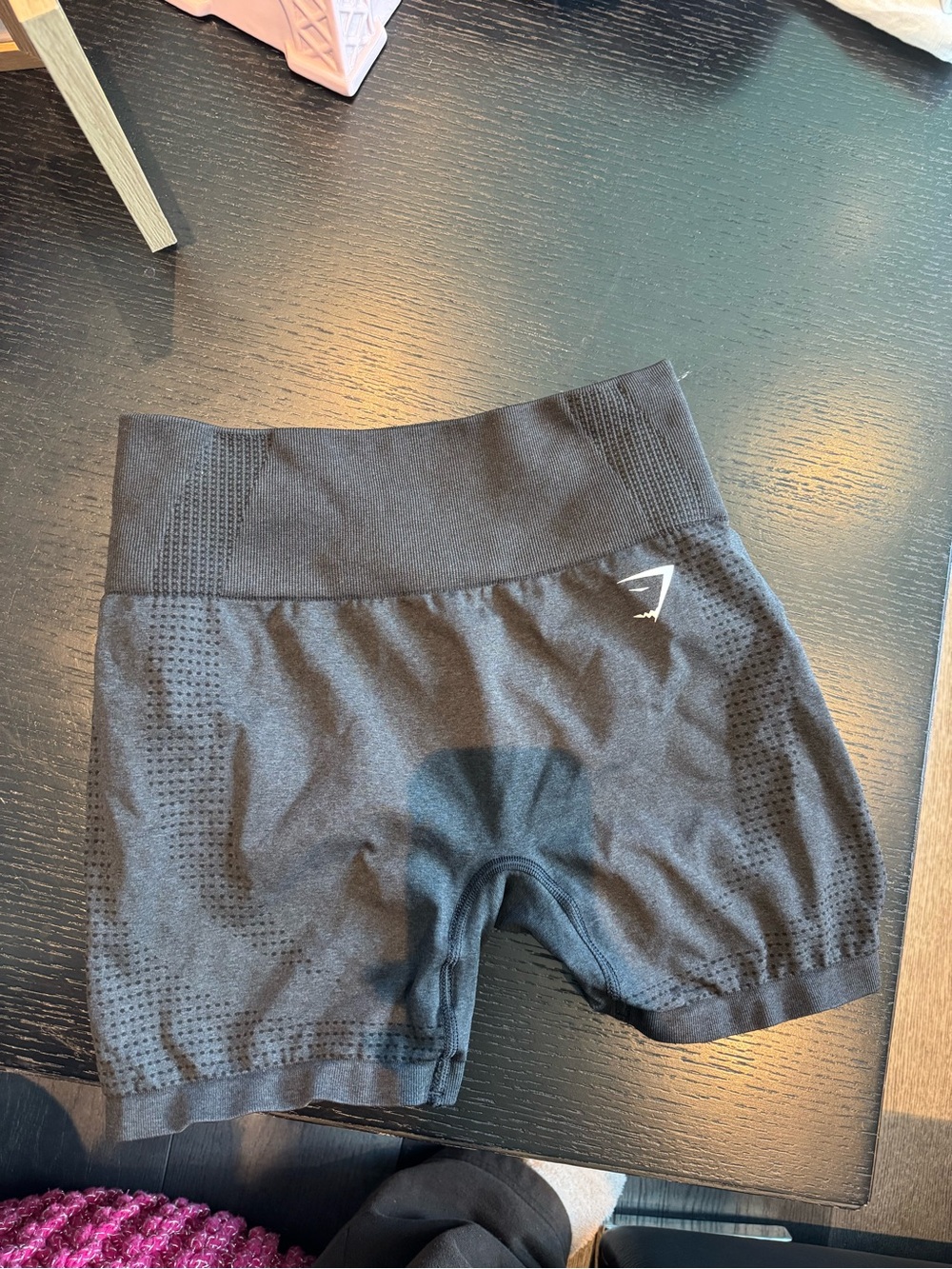 Gymshark Black Seamless High-Waist Athletic Shorts